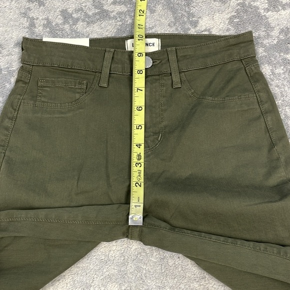 NWT L’Agence Margot Skinny High Rise Jeans Olive Night Green Sz 24 - Picture 9 of 11